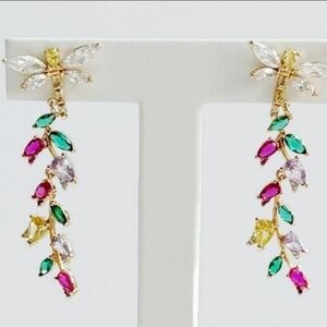 Kate Spade Dragonfly Flower Garden Dangle Earrings